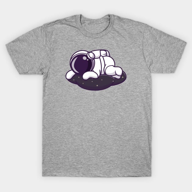 Cute Astronaut Sleeping On Space Cloud T-Shirt by Catalyst Labs